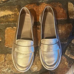 Elephantito gold slip ons.